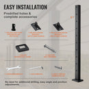 VEVOR Cable Railing Post Level Deck Stair Post 36 x 0.98 x 1.97" Cable Handrail Post Stainless Steel Brushed Finishing