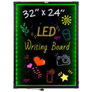 VEVOR LED Message Writing Board, 32"x24" Illuminated Erasable Lighted Chalkboard, Neon Effect