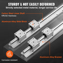 VEVOR Linear Guide Rail Set, SBR12 1000mm, 2 PCS 39.4 in/1000 mm SBR12 Guide Rails and 4 PCS