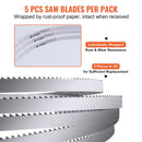 VEVOR Band Saw Blade, 65x0.63x0.02 inch, 5 PCS/Pack Meat Bandsaw Blades for Replacement