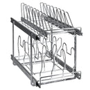 VEVOR Pan and Pot Rack, 2-Tier Expandable Pull Out Under Cabinet Organizer