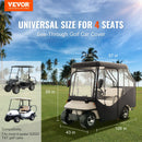 VEVOR Golf Cart Enclosure, 600D Polyester Driving Enclosure with 4-Sided Transparent Windows