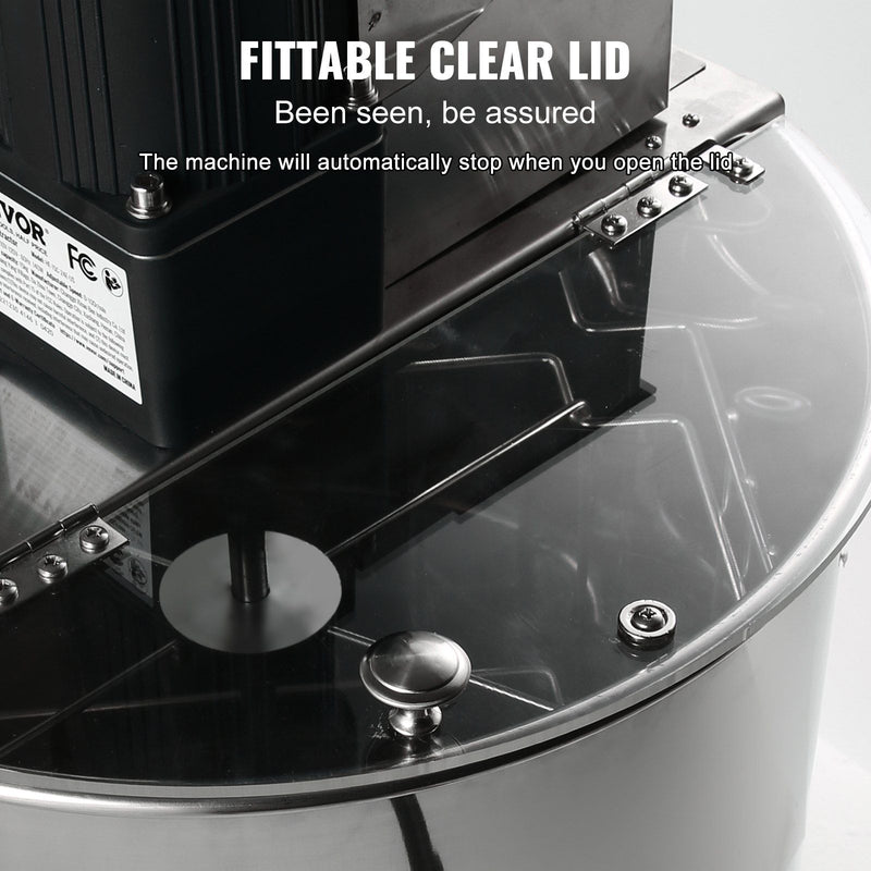 VEVOR Electric Honey Extractor, 4/8 Frames Honey Spinner Extractor, Stainless Steel