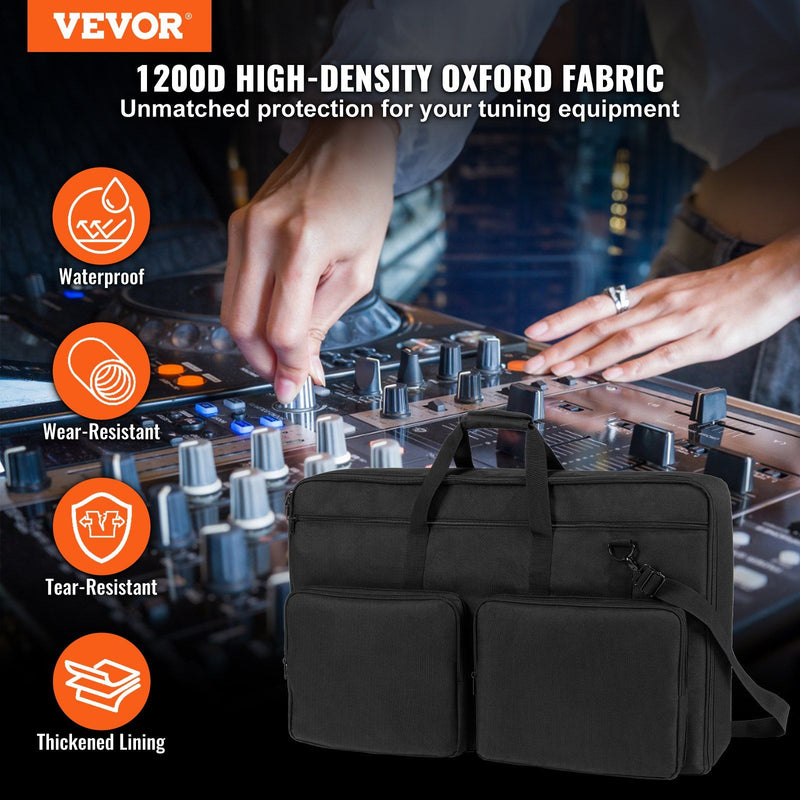 VEVOR Padded DJ Mixer Gig Bag, 1200D Oxford Fabric, DJ Gear Carry Bag with a Storage Pocket