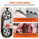 VEVOR Band Saw Blade, 65x0.63x0.02 inch, 5 PCS/Pack Meat Bandsaw Blades for Replacement