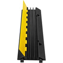 VEVOR 1 Pack of 3-Channel Rubber Cable Protector Ramps Heavy Duty 44000Lbs Load Capacity