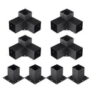 VEVOR Pergola Bracket Kit 4''x4'', 8pcs 3-Way Heavy Duty Corner Bracket Woodworks DIY Post Base Kit