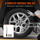 VEVOR Scissor Jack, 2.5 Ton/5512 lbs Scissor Car Jack, 3.7"-17.1" Lifting Range Scissor Lift Jack with Ratcheting Handle and L-Wrench