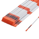 VEVOR Driveway Markers, 100 PCS 48 inch, 0.4 inch Diameter, Orange Fiberglass Poles Snow Stakes with Reflective Tape