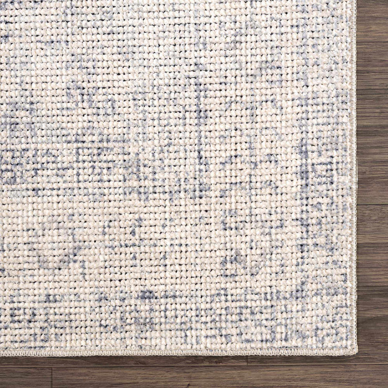 Sample Mortye Cream & Blue Medallion Area Rug-0