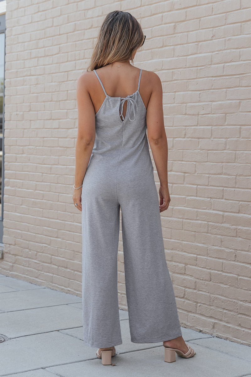 Naomi Pocket Spaghetti Strap Wide Leg Jumpsuit-1