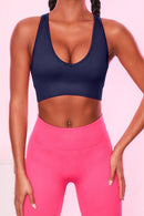 Scoop Neck Wide Strap Active Bra-8