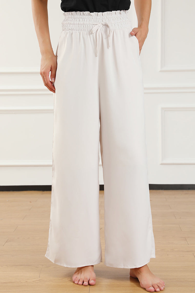 Kendra Smocked High Waist Wide Leg Pants-0