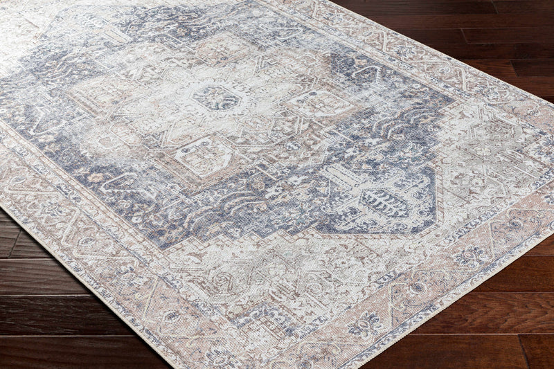 Beige Rosman Washable Area Rug-2