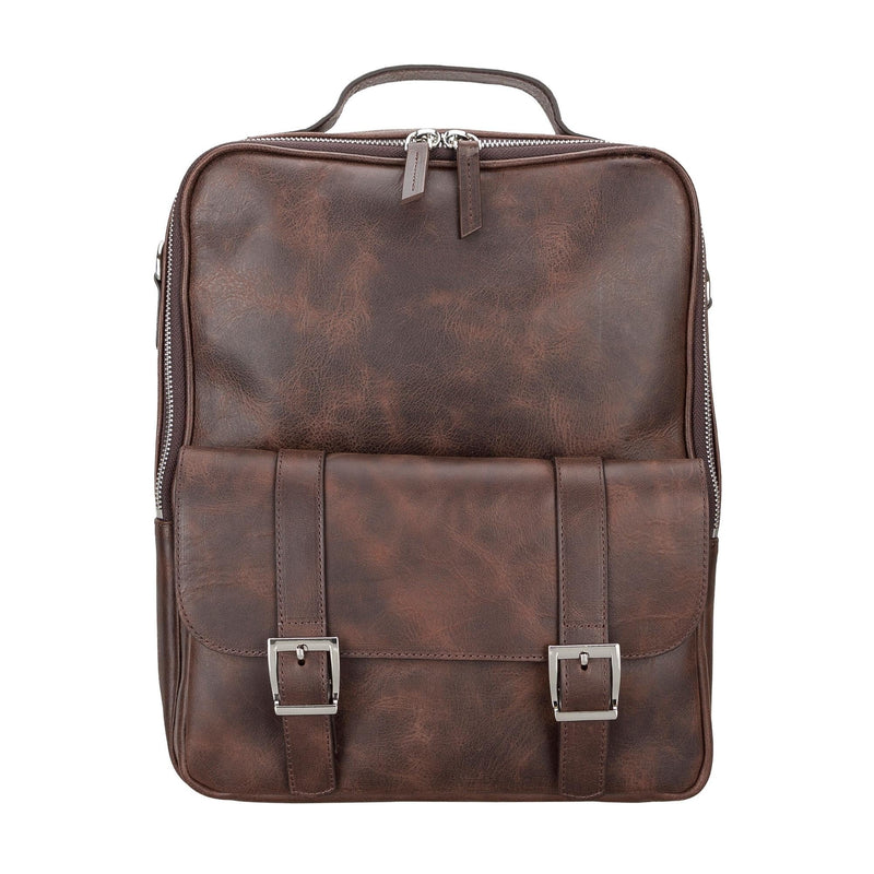 Elmira Leather Laptop Backpack for Men and Women-6