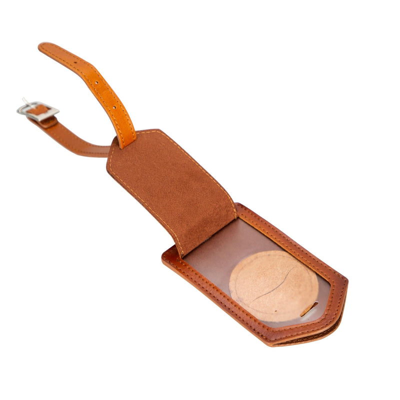 Estes Genuine Leather Luggage Tag with AirTag Slot-3