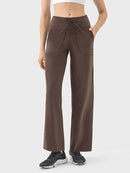 Drawstring Active Pants with Pockets-5