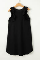 Ember Ruffled Sleeveless Shift Mini Dress-3