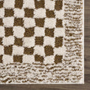 Sample Leryn Brown & White Checkered Area Rug-0