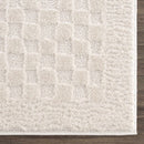 Sample Leryn Ivory Checkered Area Rug-0
