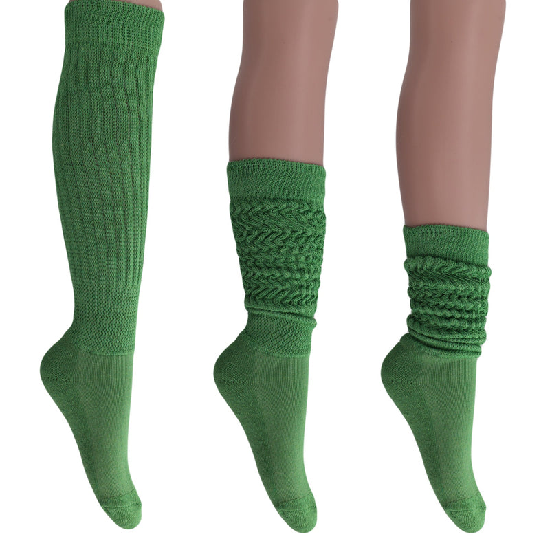 1 Pair - Women's Extra Long Heavy Slouch Cotton Socks-2