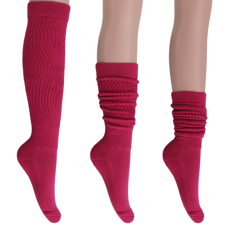 1 Pair - Women's Extra Long Heavy Slouch Cotton Socks-3