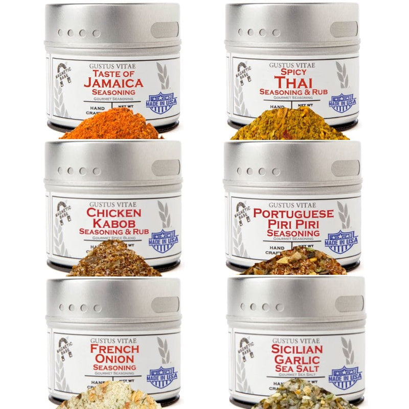 Global Chicken Air Fryer Seasoning Set - Artisanal Spice Blends Six Pack-0