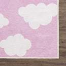 Sample  Nizar Pink Cloud Washable Kids Rug-0
