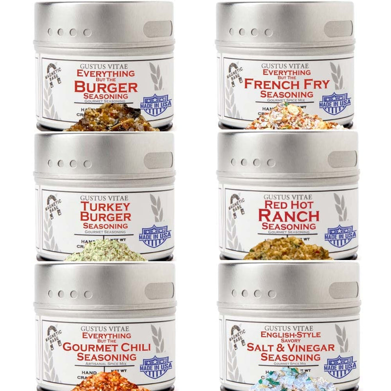 Gourmet Backyard BBQ Burgers & Fries Seasoning Set - Six Pack-0