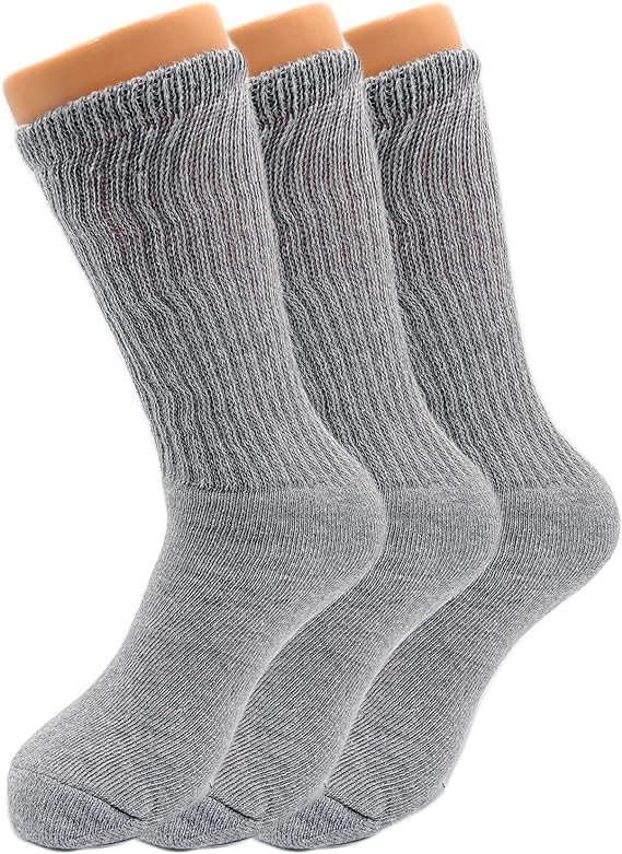 3 Pairs - Mid Calf Cotton Crew Socks for Women Casual Novelty Socks-1