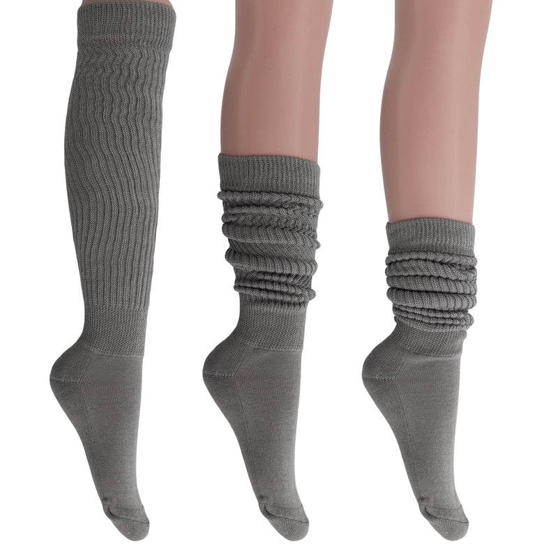 1 Pair - Women's Extra Long Heavy Slouch Cotton Socks-26