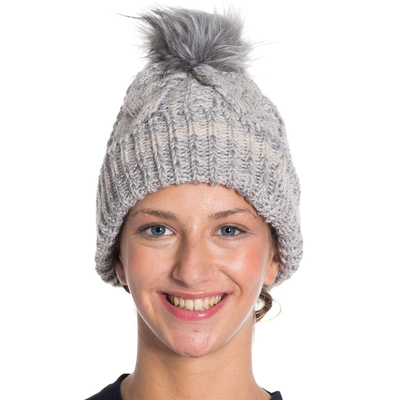 1 Pack - Winter Knitted Slouch Beanie Hat with Pom Pom for Women Winter Hat Beanie-1