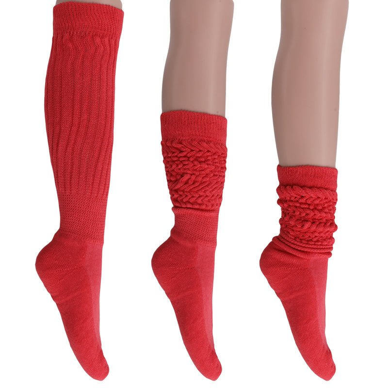 1 Pair - Women's Extra Long Heavy Slouch Cotton Socks-0