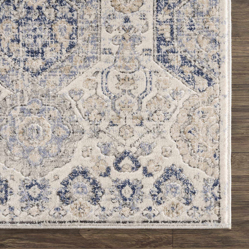 Sample Parkerfield Cream & Blue Area Rug-0