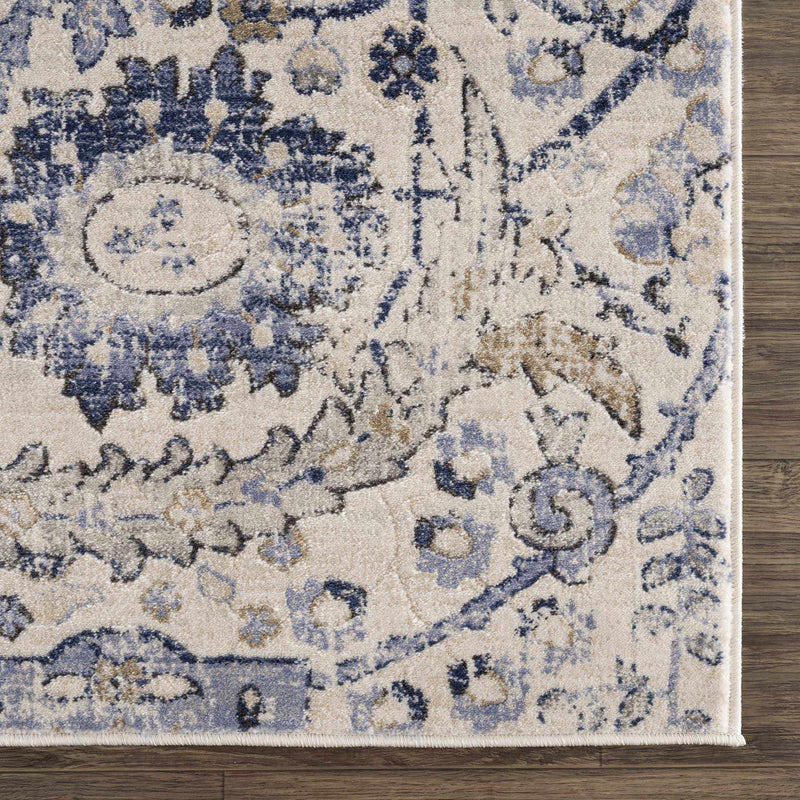 Sample Georgiana Beige & Blue Area Rug-0