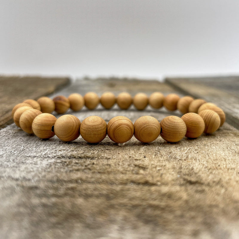 Union - Cedar Wood Mala Beaded Bracelet-1