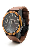 Inverness - Zebrawood & Brown Leather-1