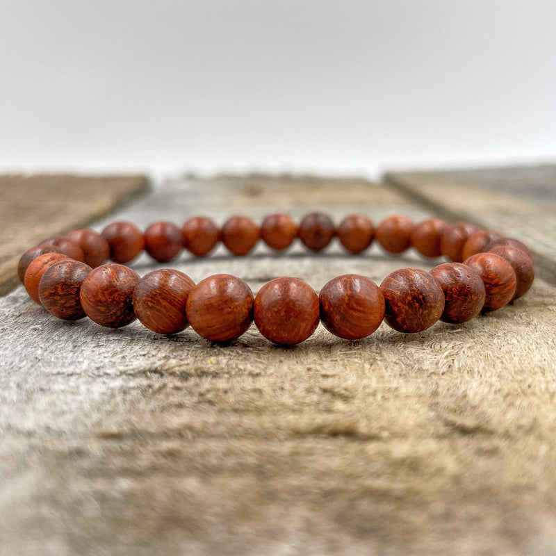 Union - Red Rosewood Mala Beaded Bracelet-1