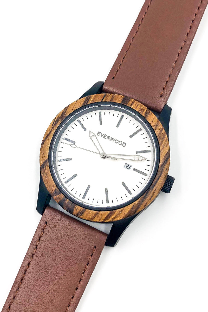 Inverness - Zebrawood & Brown Leather-4