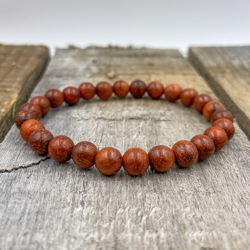 Union - Red Rosewood Mala Beaded Bracelet-2