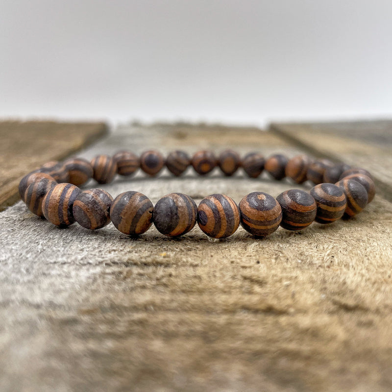 Union - Zebra Rosewood Mala Beaded Bracelet-1