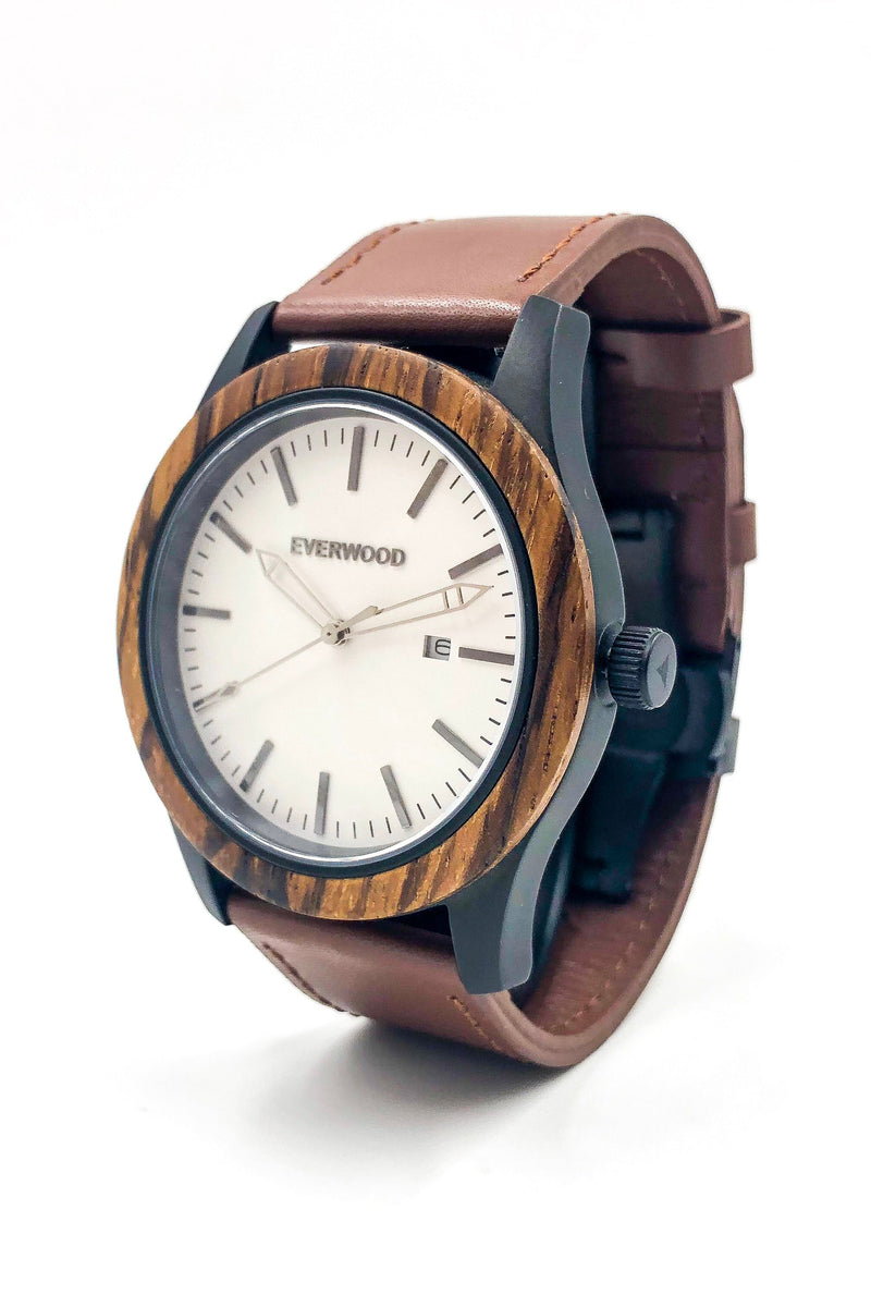 Inverness - Zebrawood & Brown Leather-1