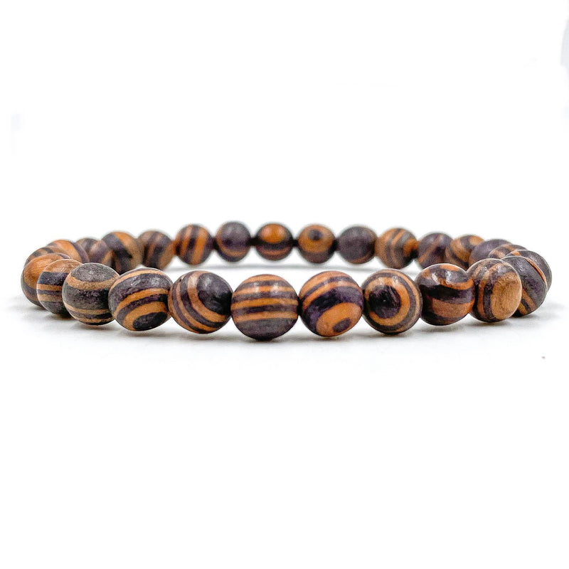 Union - Zebra Rosewood Mala Beaded Bracelet-0