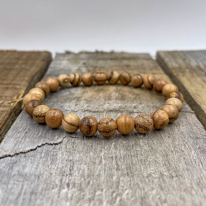 Union - Light Brown Sandalwood Mala Beaded Bracelet-2