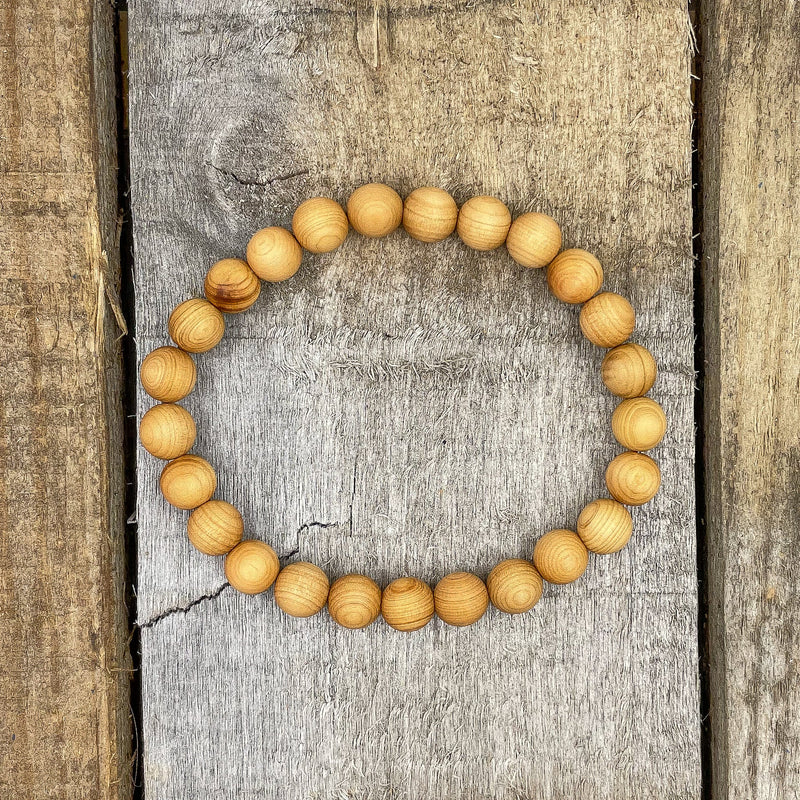 Union - Cedar Wood Mala Beaded Bracelet-3