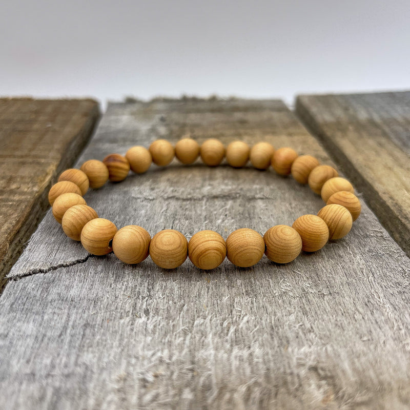 Union - Cedar Wood Mala Beaded Bracelet-2