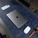 Jersey Navy Blue Leather Desk Pad for Office and Home-0