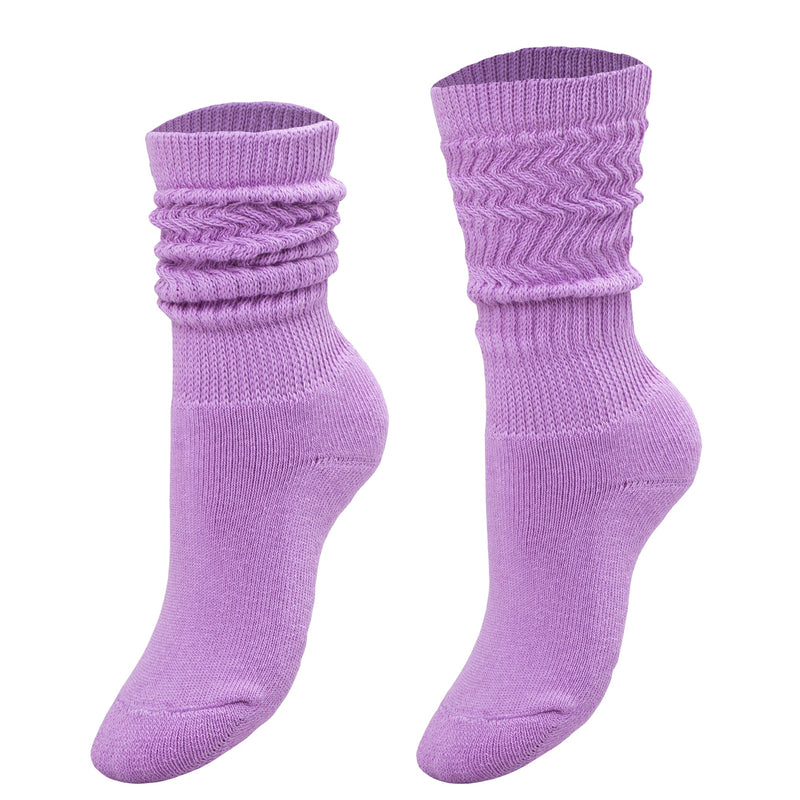 1 Pair - Kids Slouch Socks Knee High Long Cotton Scrunch Socks 3 to 15 Years Old-1