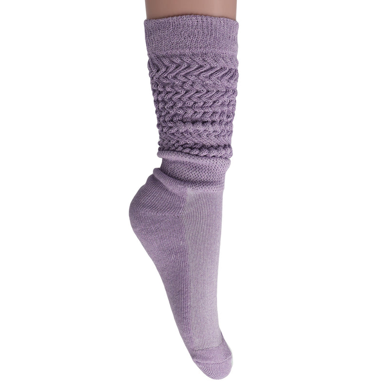 1 Pair - Premium Slouchy Scrunch Socks for Women Cotton Knee High Boot Socks-11