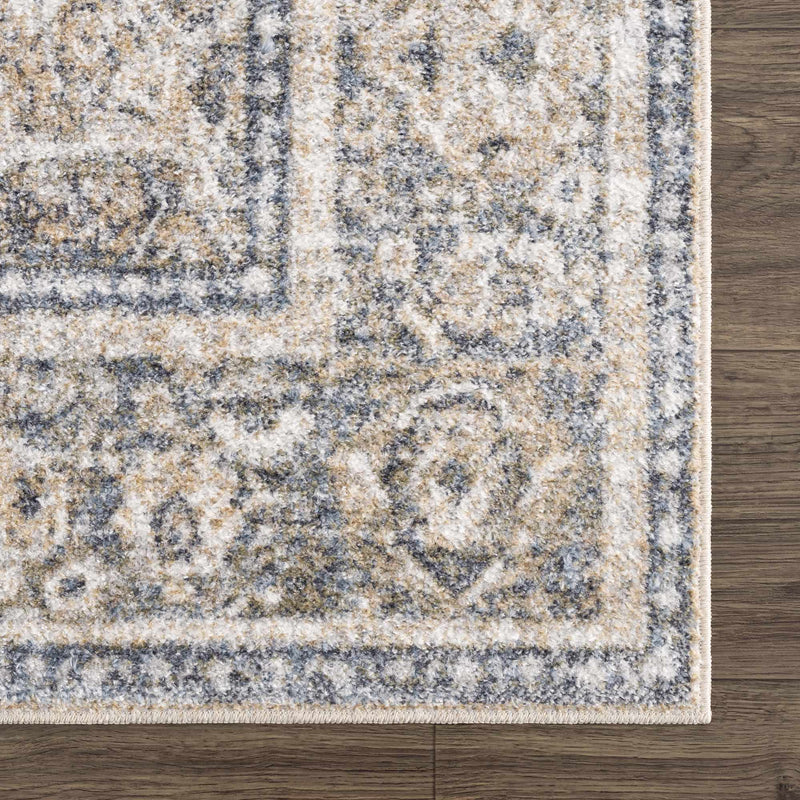 Sample Arias Cream & Blue Washable Area Rug-0